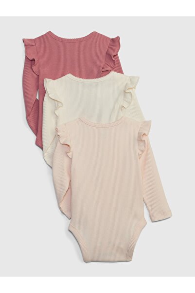 GAP Bebek Bej First Favorites TinyRib 3'lü Bodysuit Seti