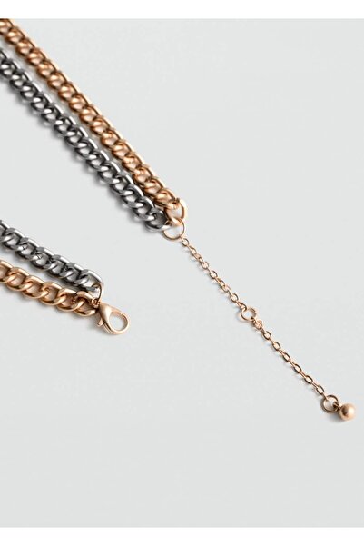 Mango Teen Κολιέ με κρυστάλλινη αλυσίδα