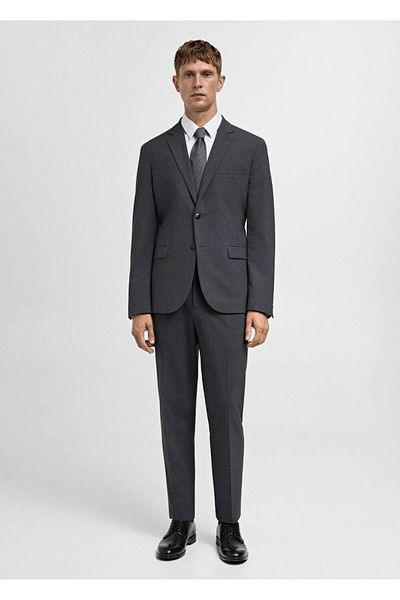 MANGO Man Super slim fit stretch fabric fabric pants