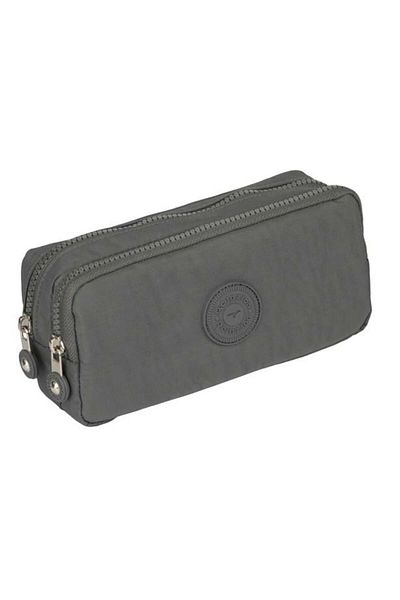 SYG Gray Waterproof 2 Compartment Pen Holder - Crinkle FaBric SYG124