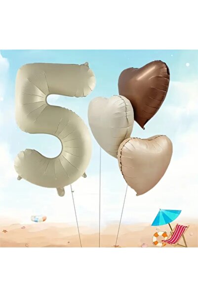 DÜVENCİ TİCARET Set od 4 balona u obliku srca sa folijom i brojevima