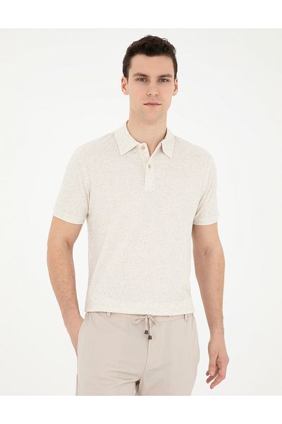 Pierre Cardin Μπεζ μπλουζάκι Slim Fit 50285180-VR011