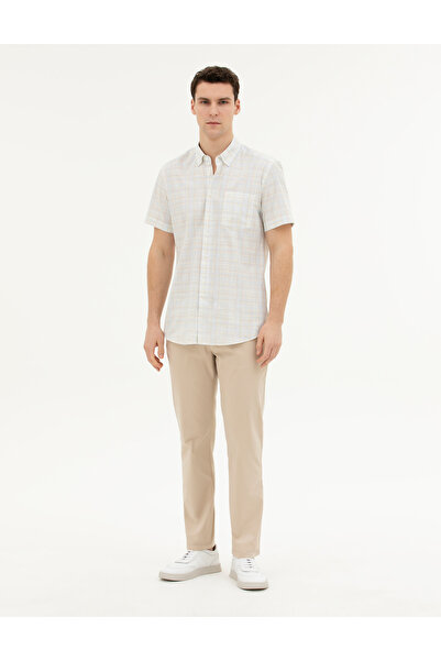 Pierre Cardin Taş Regular Fit Kısa Kollu Gömlek 50284924-VR049