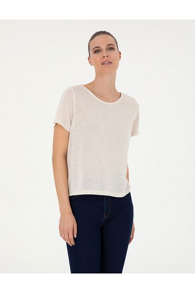 Pierre Cardin Cream Comfort Fit T-Shirt 50284736 -Vr071