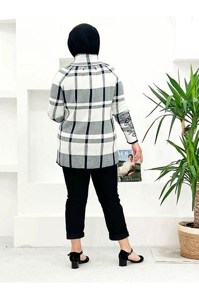 sportiness cardigan cu nasturi cu imprimeu trandafiri