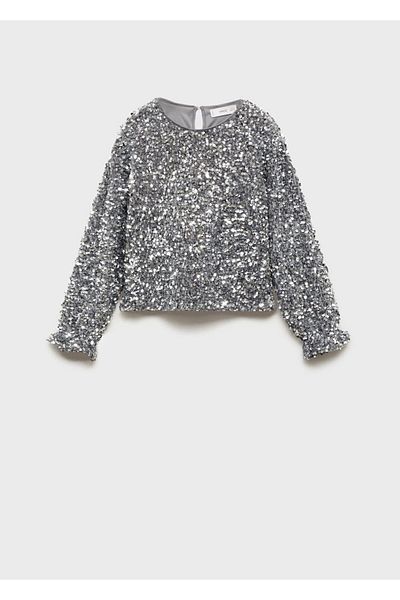 MANGO Kids Graues T-Shirt