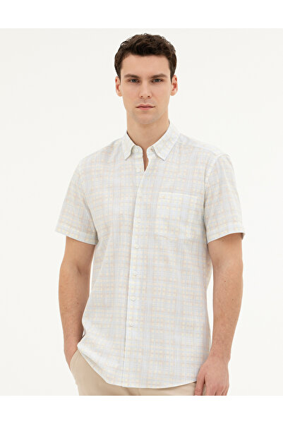 Pierre Cardin Taş Regular Fit Kısa Kollu Gömlek 50284924-VR049