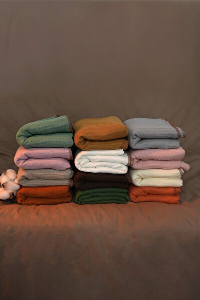 mordesign 4 Layer Ruffled Muslin Baby Blanket - 100% Cotton, Newborn Swaddle and Ruffle Series