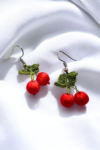 PETEK AKSESUAR DESIGN HANDMADE CHERRY EARRING