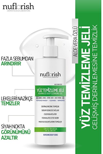 nuflorish Aleo Vera Özlü Arındırıcı Ve Yenileyici Yüz Temizleme Jeli / Face C...