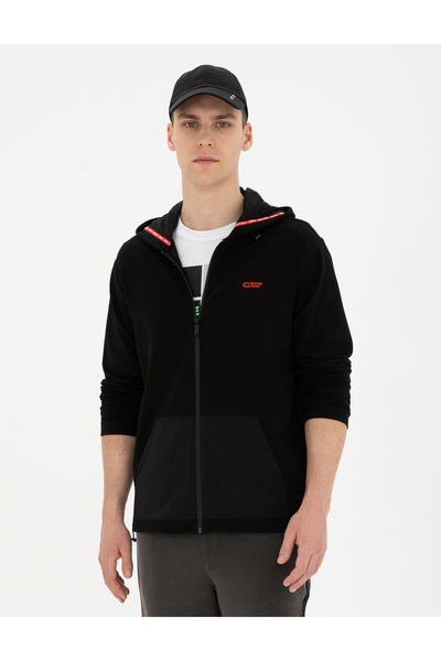 Pierre Cardin سترة محبوكة سوداء بقصة عادية 50285410-VR046