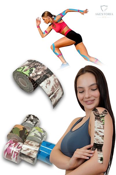 Akestoria Med 5 m X 5 cm Kinezyo Sports Band Pain Tape Bion Camo Kt-009
