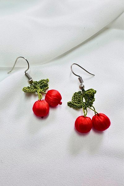 PETEK AKSESUAR DESIGN HANDMADE CHERRY EARRING