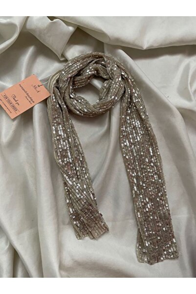 Nurcanilirboutique Gold pul payet fular