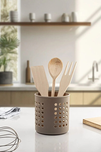 Rotanev Plastic Cylinder Upright Cutlery & Countertop Organizer & Serving Stand