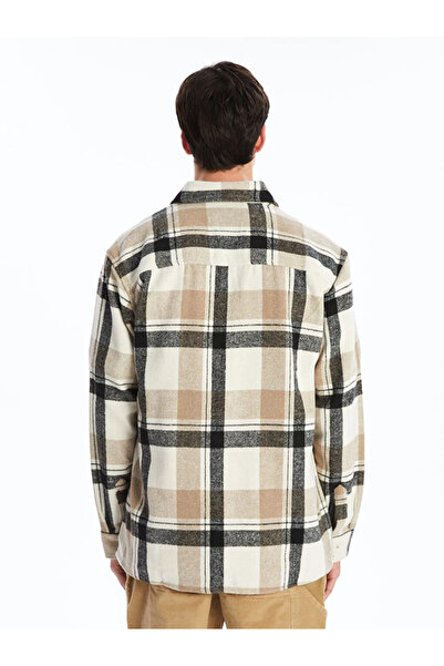 LC Waikiki XSIDE Bej Regular Fit Uzun Kollu Ekose Erkek Oduncu Gömlek İMREX GLOBAL