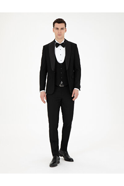 Pierre Cardin أسود سابق. بدلة سهرة بسترة ضيقة 50285477-VR046