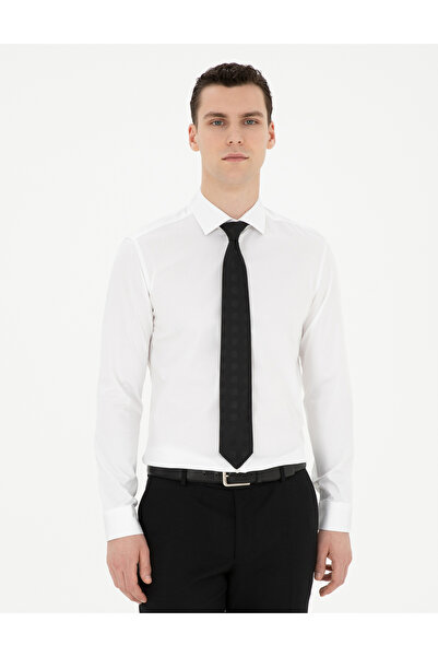 Pierre Cardin Beyaz Likralı Kolay Ütülenebilir Ex. Slim Fit Basic Gömlek 5028...