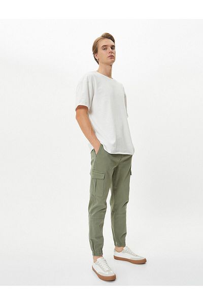 Koton Παντελόνι Jogger με Cargo Pocket και Δαντέλα στη μέση