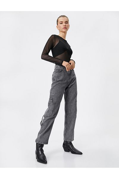 Koton High Waist Jeans Straight Jeans Straight Leg - Eve Jeans