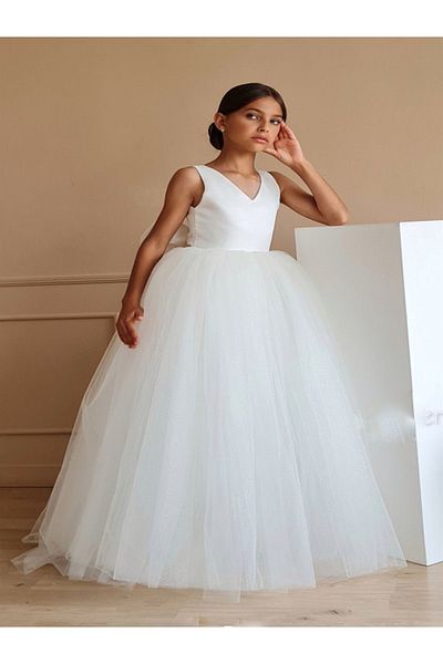 MUSGEM Προσαρμοσμένο σχέδιο Extra Tulle Λευκό Νυφικό Μοντέλο Φόρεμα