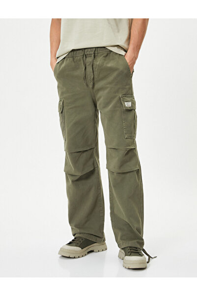 Koton Fallschirmhose mit Cargotaschen und Schnürung - mit Stopper