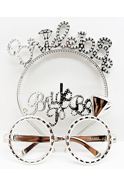 Go İthalat طقم نظارات Bride To Be Written Crown وBride To Be Written باللون ا...