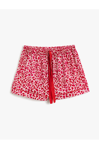Koton Pajama Bottoms Shorts Mini Heart Patterned Elastic Waist