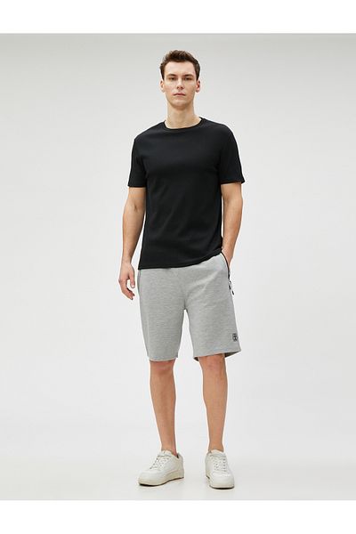 Koton College Shorts with Lace Waist Zipper Pocket Detail