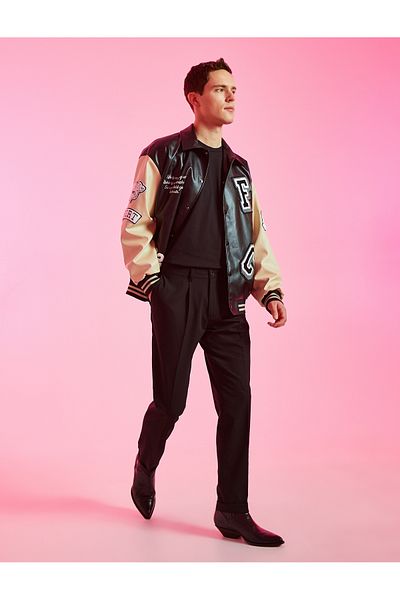 Koton Pleated Trousers with Button Detail and Pockets