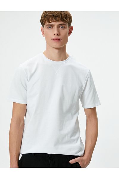 Koton Βασικό T-Shirt Crew Neck Βαμβακερό κοντό μανίκι