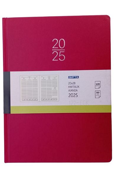 Gıpta 2025 Model Weekly Agenda - 20X28 Cm, 122-Eck