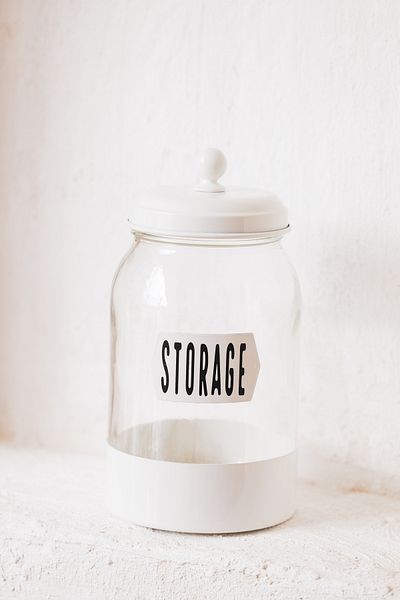 Dekorzdükkan Galvanized Finish Glass Storage Jar (1500 ml)