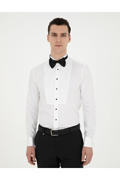 Pierre Cardin Alb Ex. slim fit Cămașă tip smoking 50287773-VR013