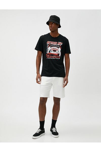 Koton Lace Waist Shorts Slim Fit with Pocket Detail