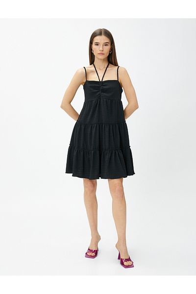Koton Minikleid mit Schleife und Trägern