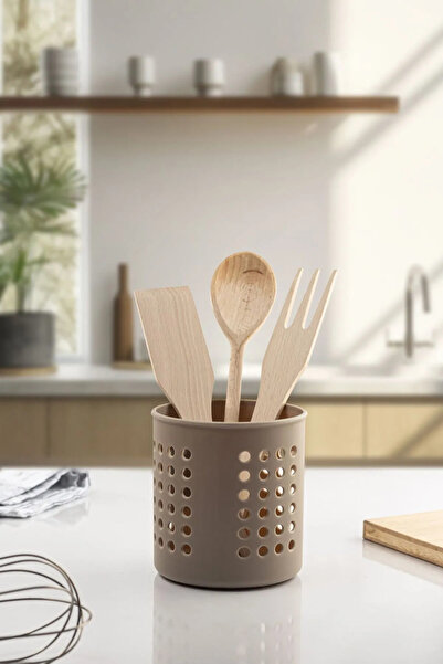 Tanemce Plastic Cylinder Upright Cutlery & Countertop Organizer & Serving Stand