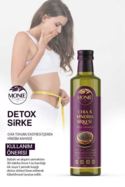 MONİE Chia Tohumlu Hindiba Sirkesi, Detox Sirke 250 ml