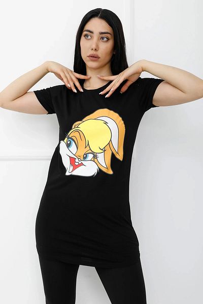 Lukas Black Bunny Printed T-Shirt - 310.623