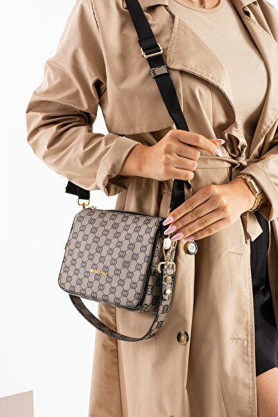 mıchael polo Kadın 4 Bölmeli İç Fermuarlı El Omuz Kol Çantası Baskılı Michael...