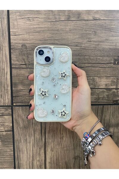 Iphone 15 Uyumlu 3D Dekorlu Kabartmalı Telefon Kılıf