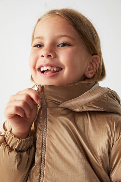 HAUSEkids 4-8 Years Old Parislora Girl's Puffer Jacket - Latte Camel
