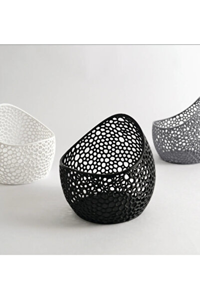 3DAKSESUAR Modern Mumluk 3 Adet Siyah & Beyaz Gri & Bej