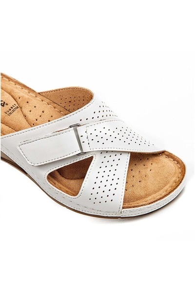 Muya Papuci de damă cu toc cu talpă anatomică Duro albă