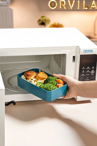 Orvila 2 Layers Food Storage Container Lunch Box Set - Athlete Diet Student Fitness School Work Lunch Box