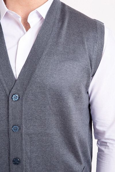 YHE STORE Men's V-Neck Winter Knitwear Dad Vest