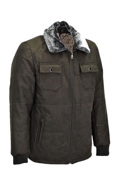 DYNAMO Men's Sports Plush Lapel Suede Coat 3126 Bgl-St03996