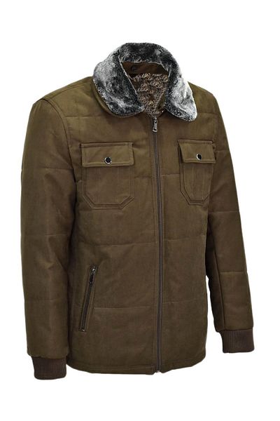 DYNAMO Men's Sports Plush Lapel Suede Coat 3126 Bgl-St03996