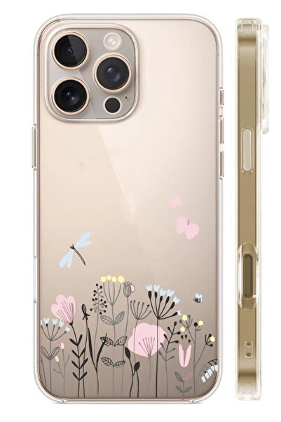 3GEN CASE İphone 16 Pro Max Uyumlu Desenli Şeffaf Silikon Kılıf