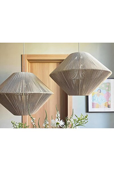 Genel Markalar Asılı Fener Başlığı, Minimalist tarzda Sarkıt, Boho aydınlatma, Benzersiz El Yapımı Abajur